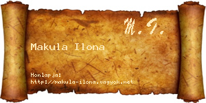 Makula Ilona névjegykártya